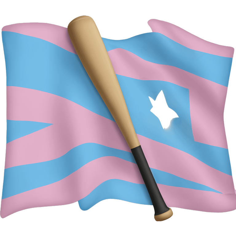 Transgender flag baseball bat emoji