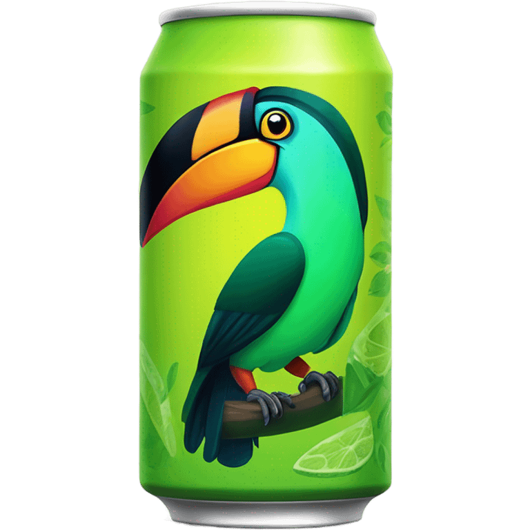 Thai lime toucan Energy Drink can  emoji