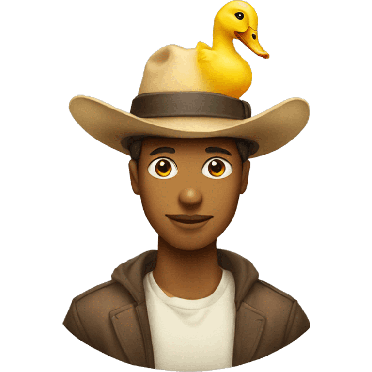 person in hat that looks laike ducks head emoji