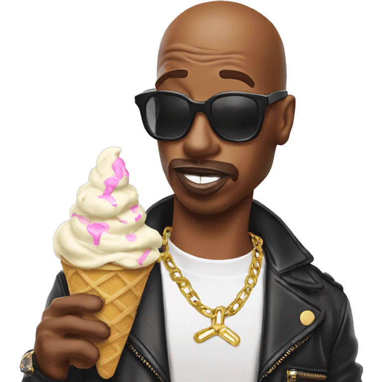 MC Hammer covered in ice cream emoji