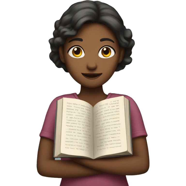 a girl with a book in her hands emoji