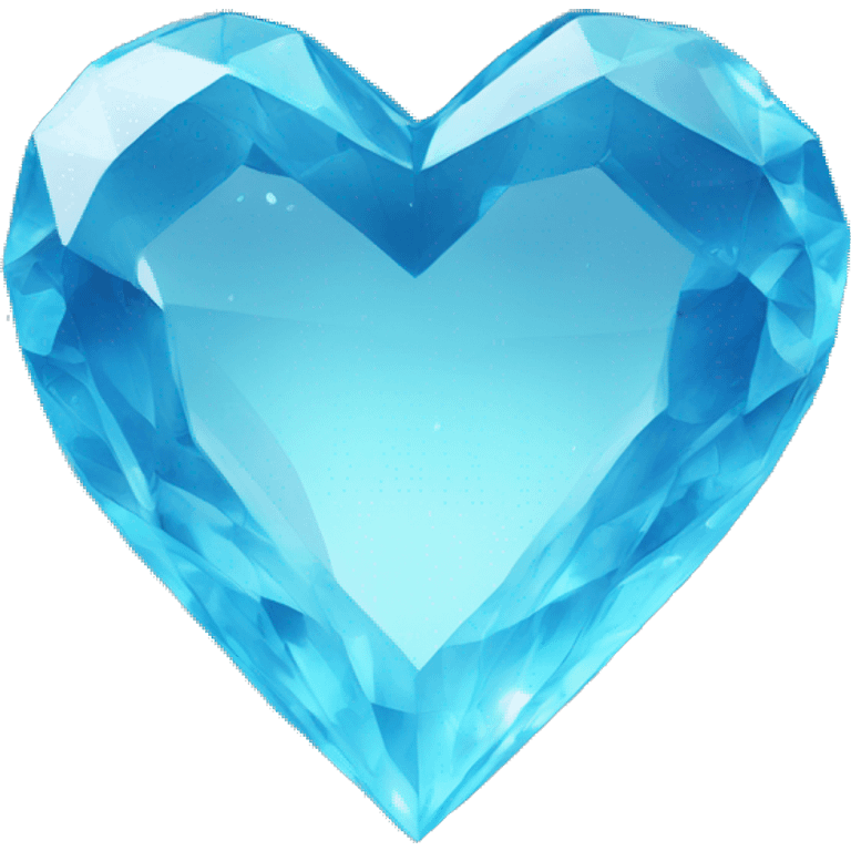 blue crystal heart emoji