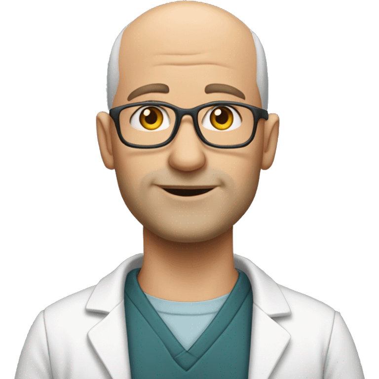 Balding male science teacher emoji