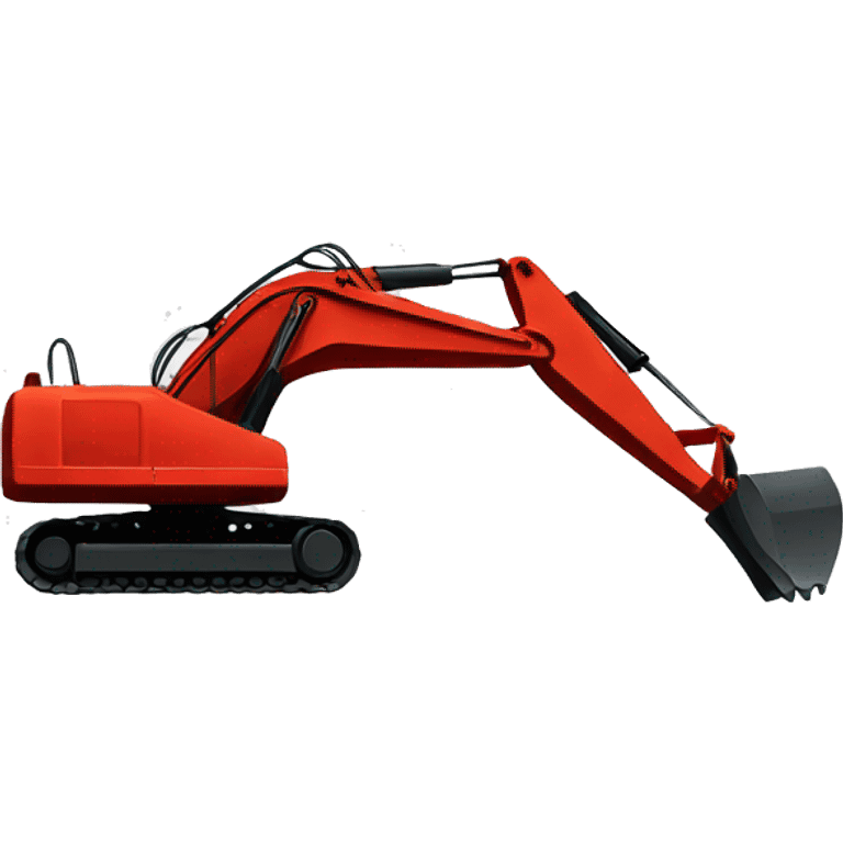 red excavator emoji