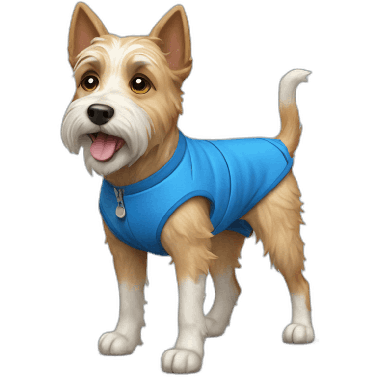 norwitch terrier dog in blue shorts emoji