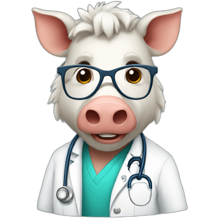 boar as doctor emoji