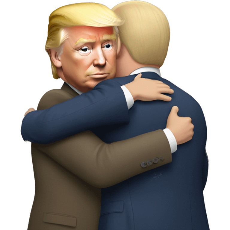 Donald trump hugging with putin emoji