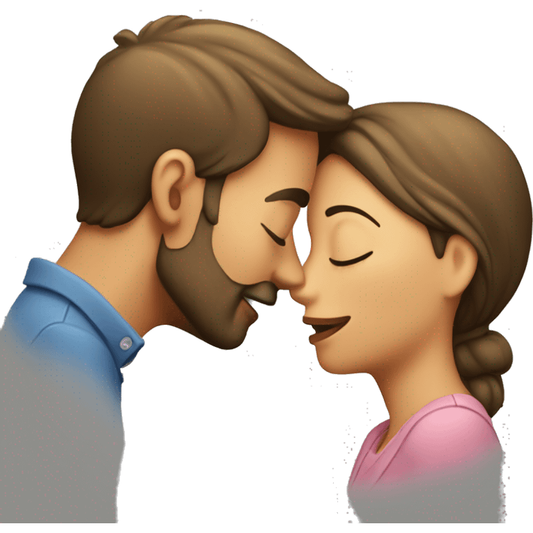 A man kiss a woman emoji