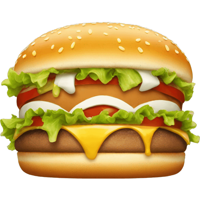 happy burger face emoji