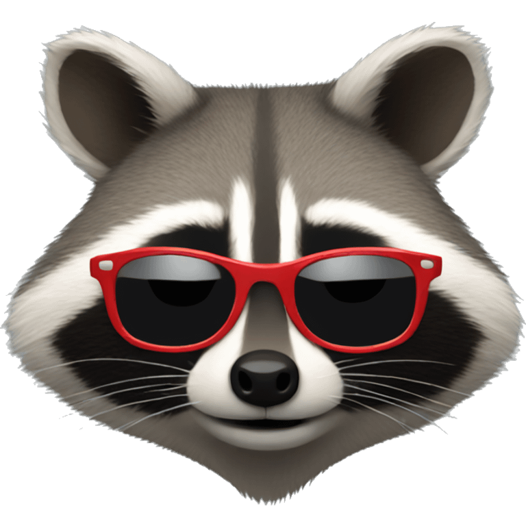 Raccoon in sunglasses emoji