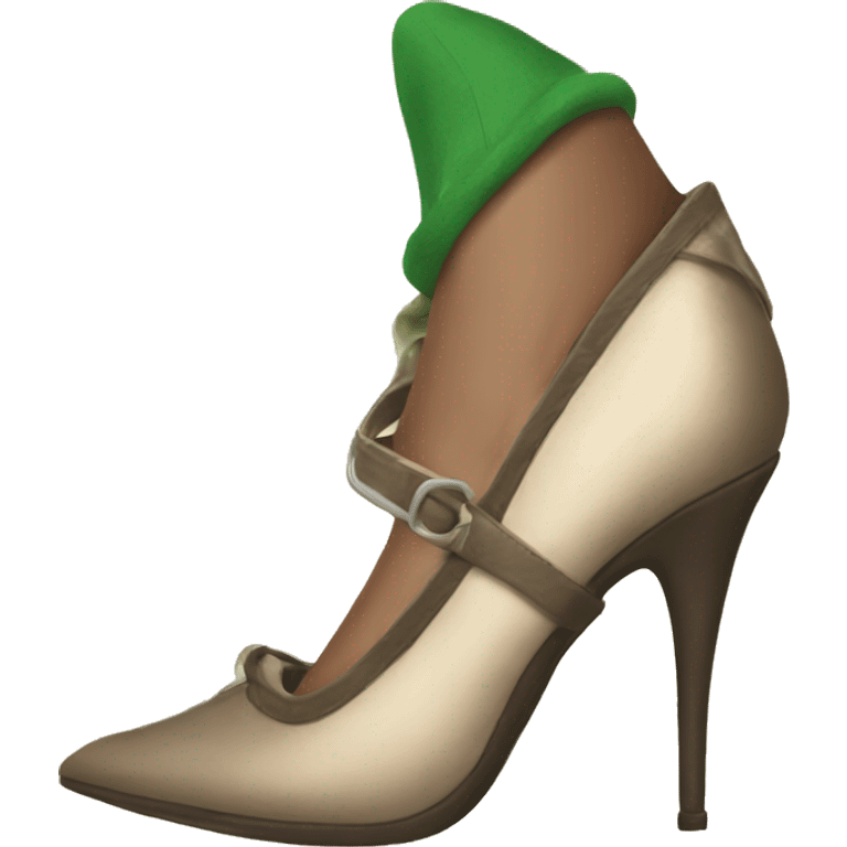 elf wearing heels emoji