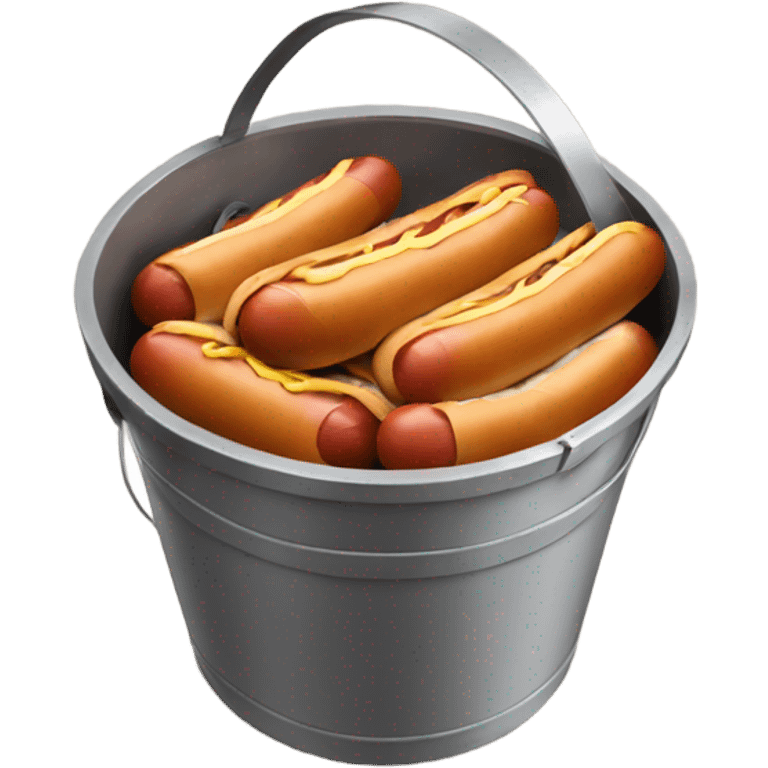 Bucket with hotdogs in it emoji