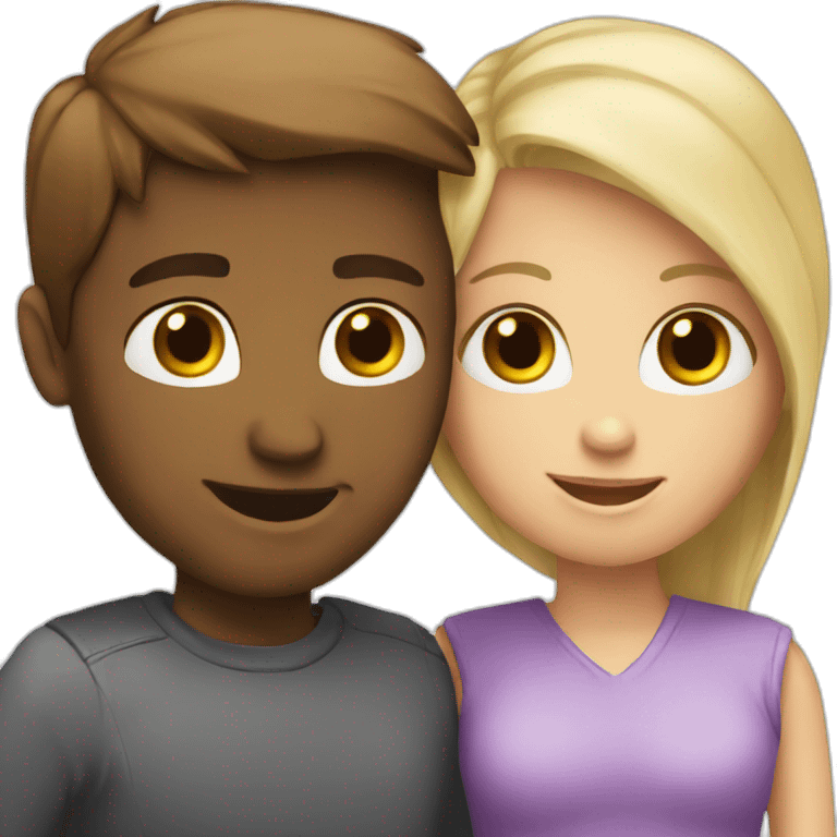 A date between two white person who love each other emoji