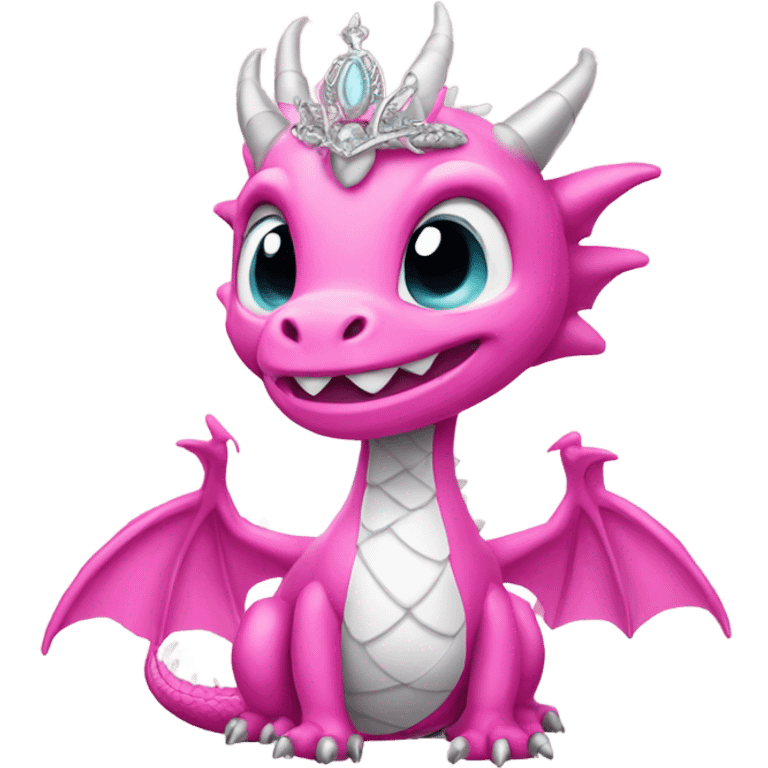 pink dragon with tiara emoji