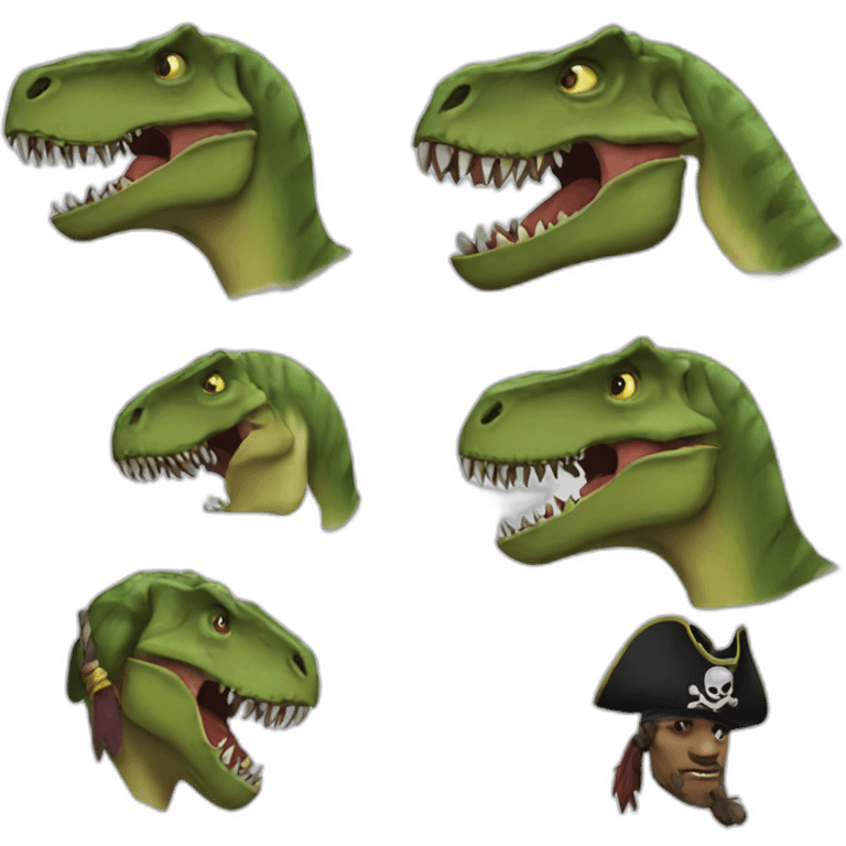 Pirate Tyrannosaurus rex emoji