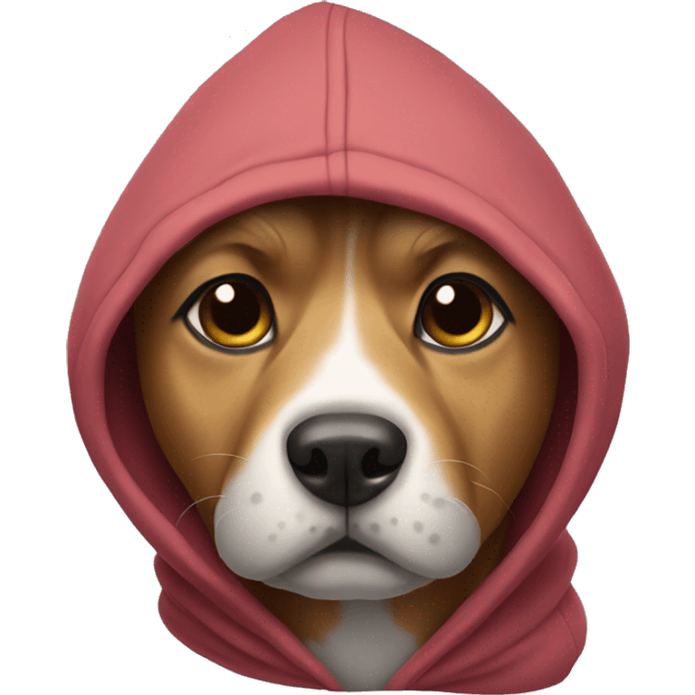 Dog wearing a hoodie emoji