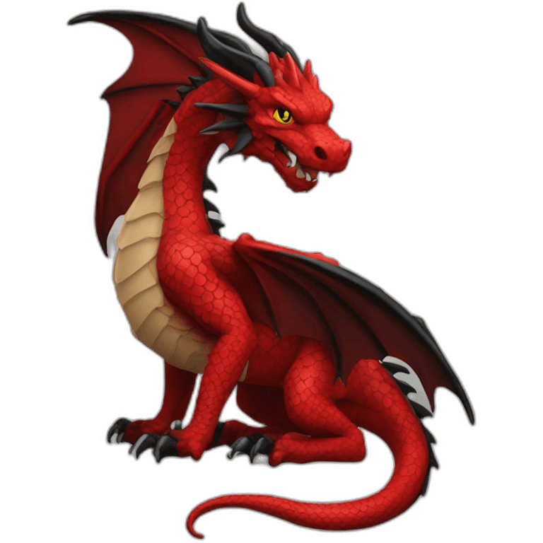 Red and Black dragon emoji