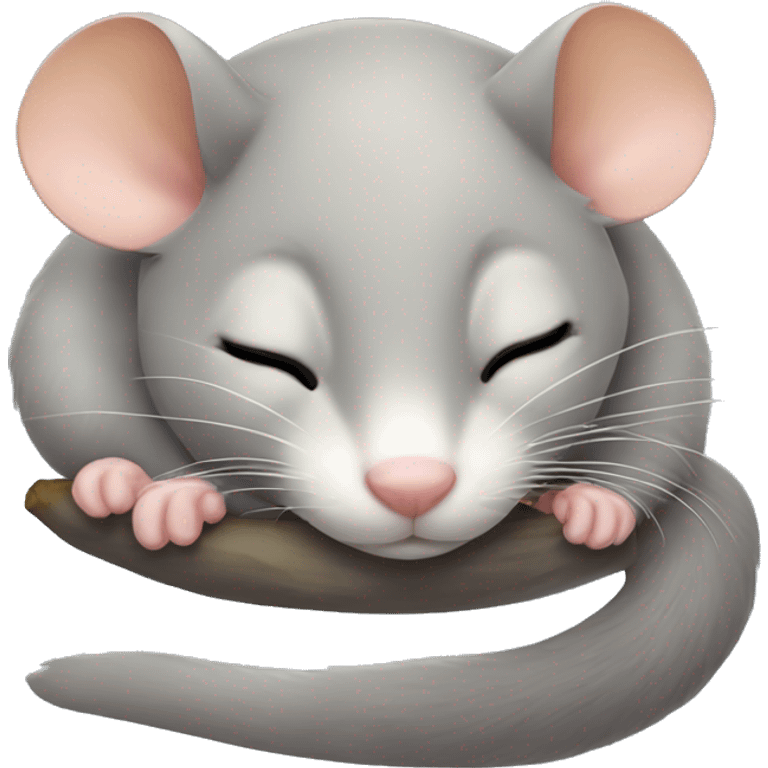 sleeping grey dormouse emoji