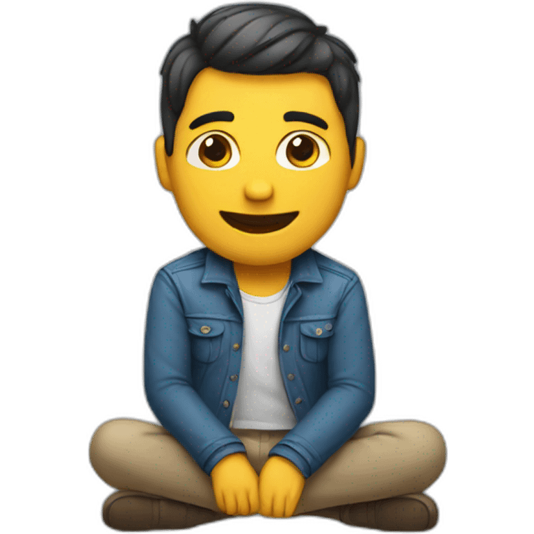 Alpha male sitting emoji