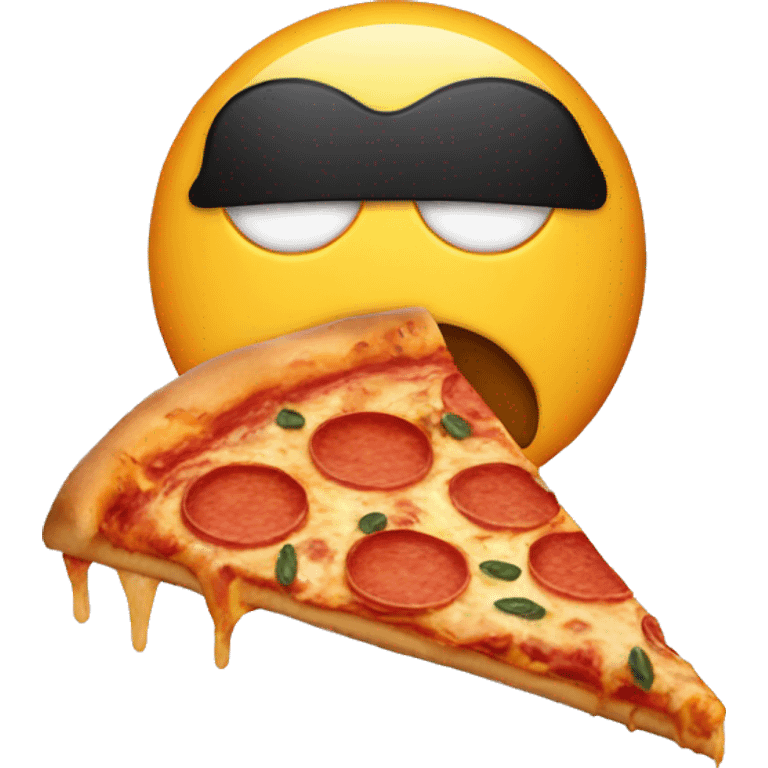 Sadface with pizza emoji