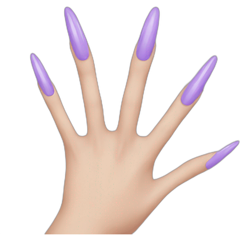 Lavender long nails emoji