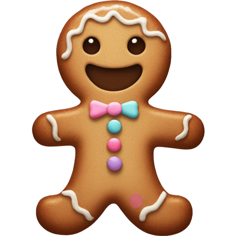 Pastel gingerbread man emoji