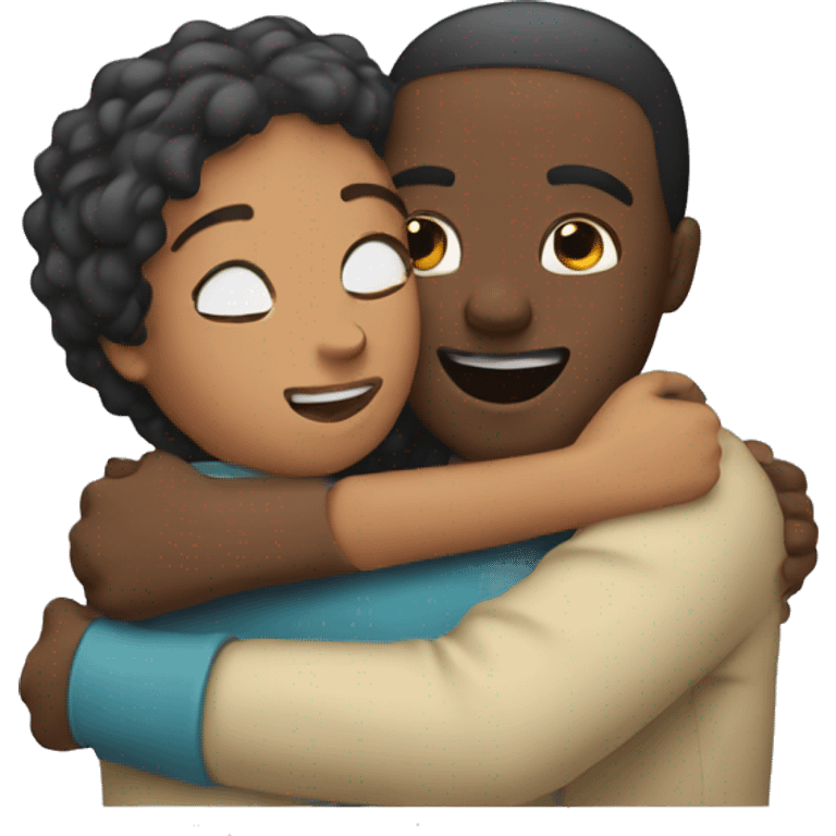 Two people hugging emoji