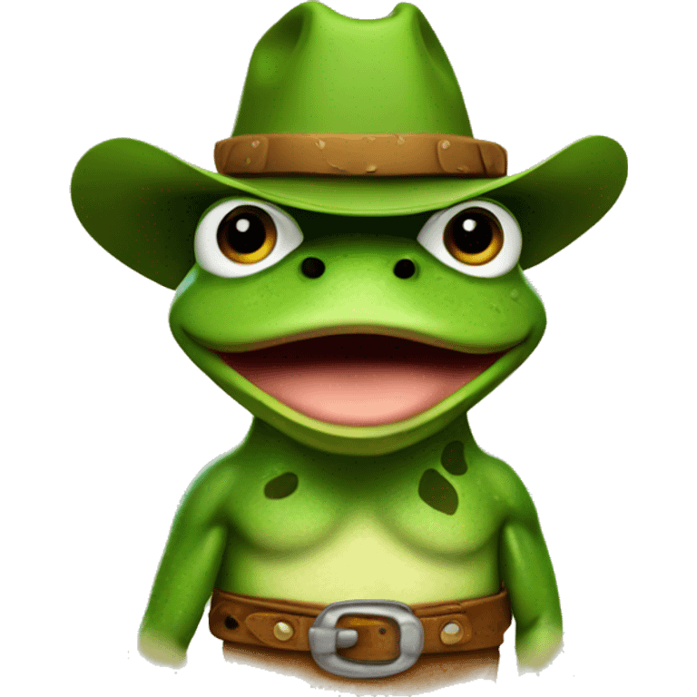 Cowboy frog emoji