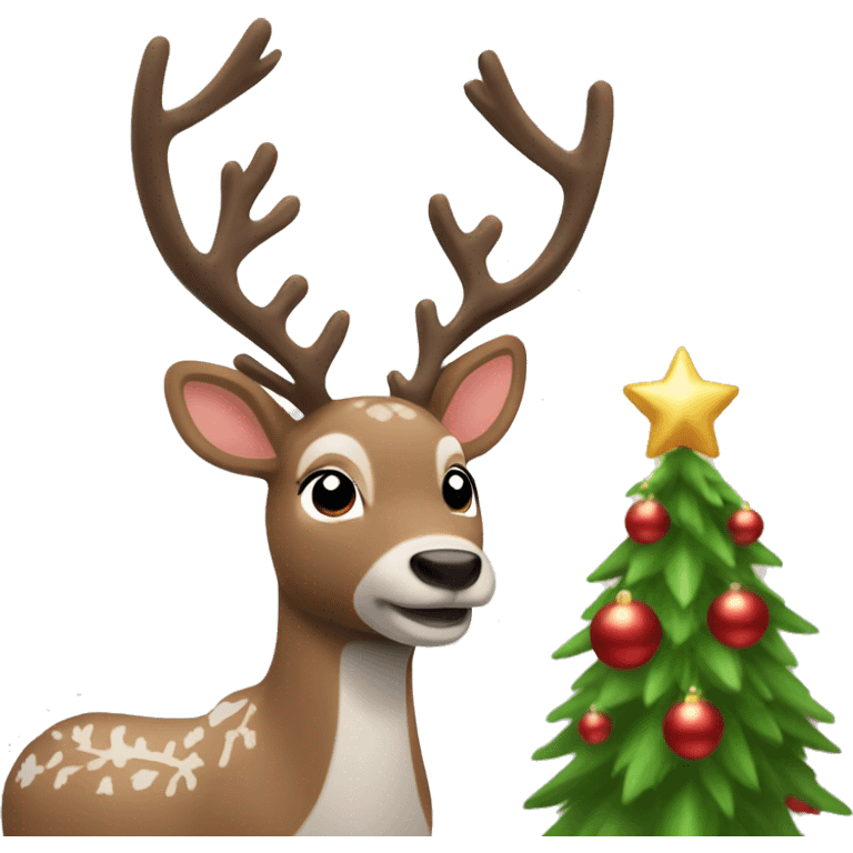 reindeer  christmas ￼ emoji