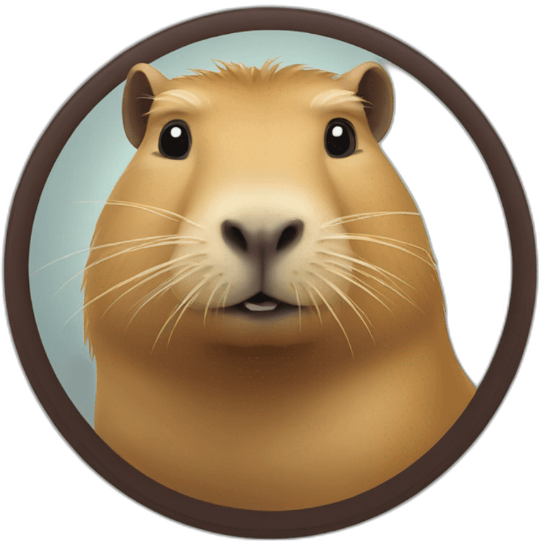 Capybara on a seal emoji