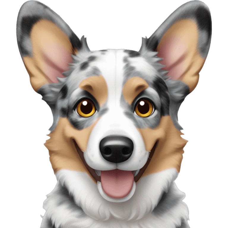 Blue Merle welsh corgi emoji