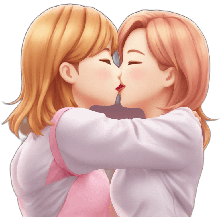 Jeongyeon kissing Nayeon emoji