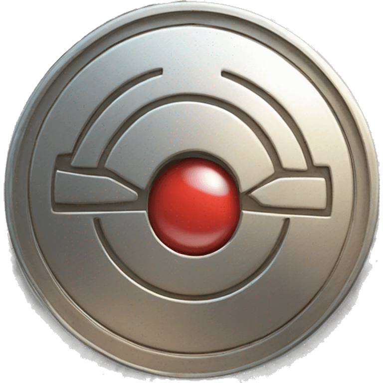 a pokemon coin embossed with a pokeball in the center emoji