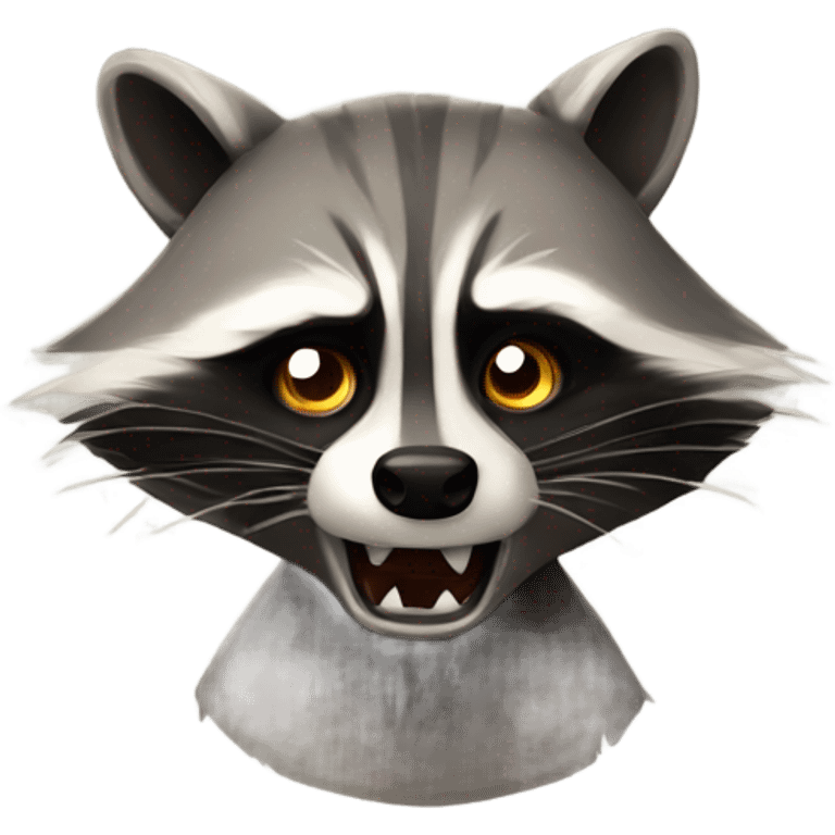 Angry raccoon emoji