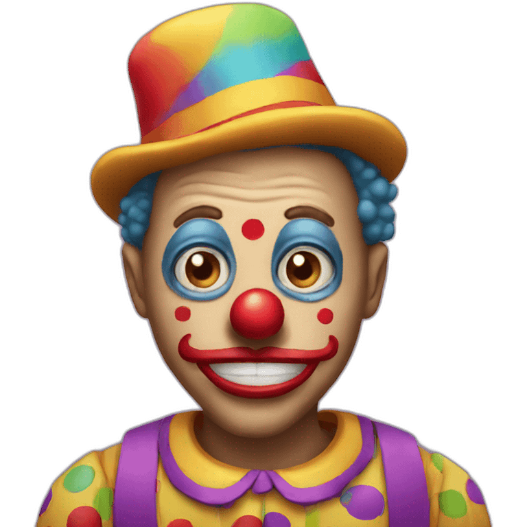 clown with big eyess emoji