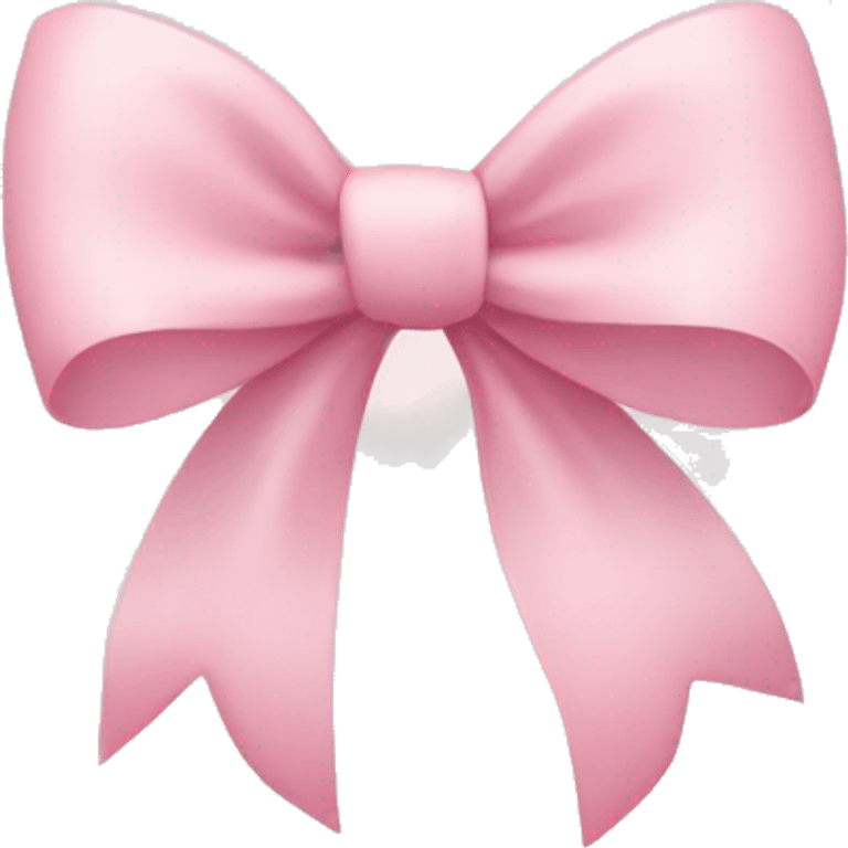 Pale pink heart with pastel pink ribbon bow emoji