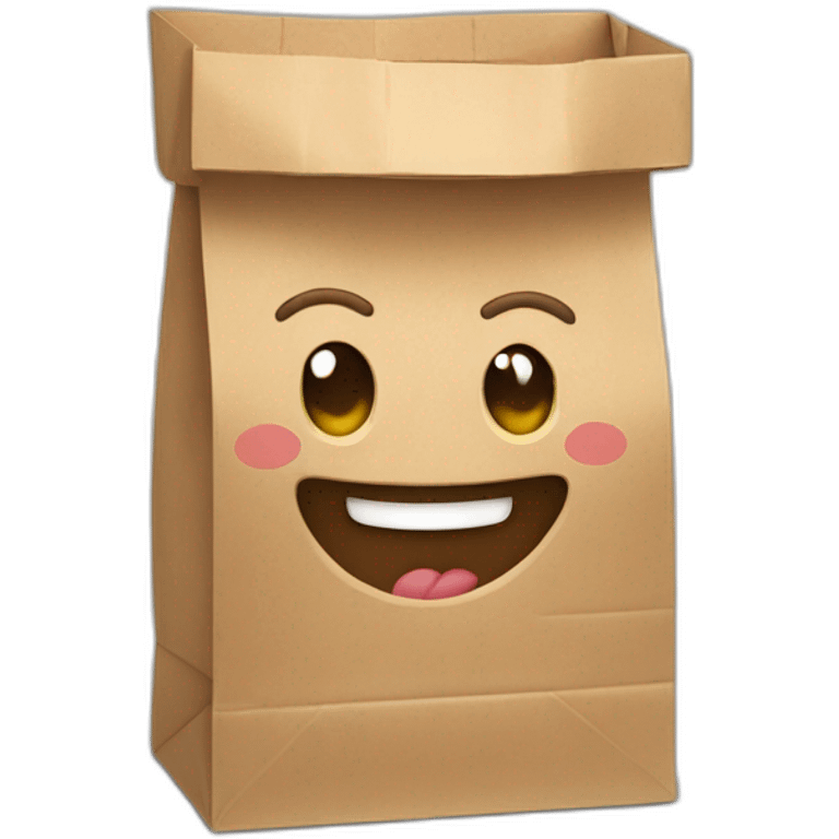 happy paper bag emoji