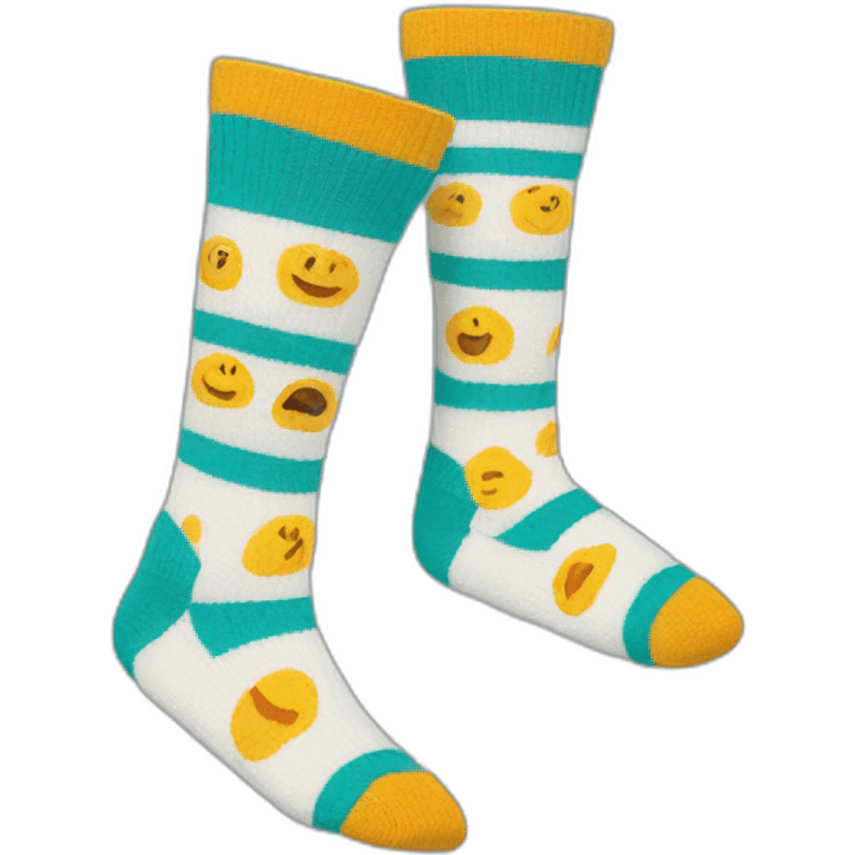 Chaussettes dépareillées emoji