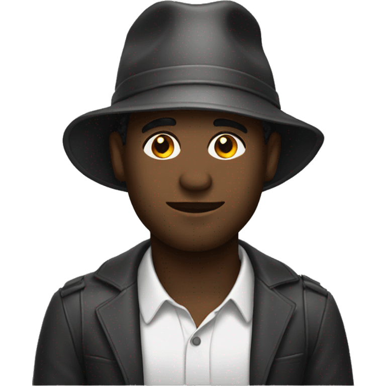 black guy with a painting hat  emoji