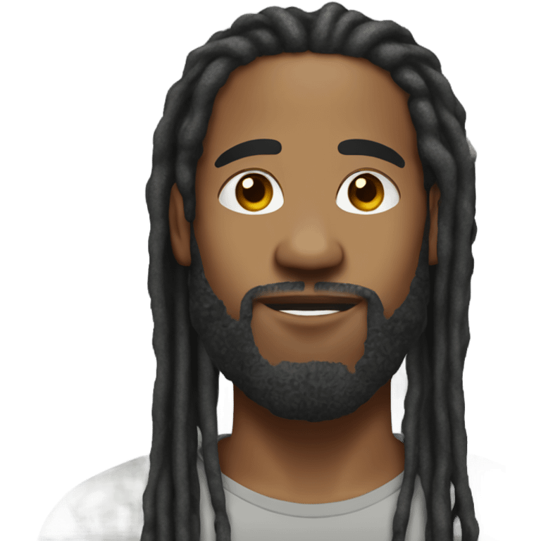 Mixed raced man with dreads locks emoji