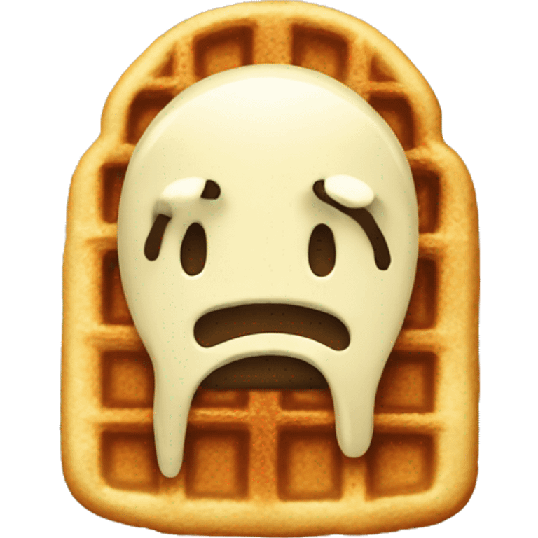 Waffle no face emoji