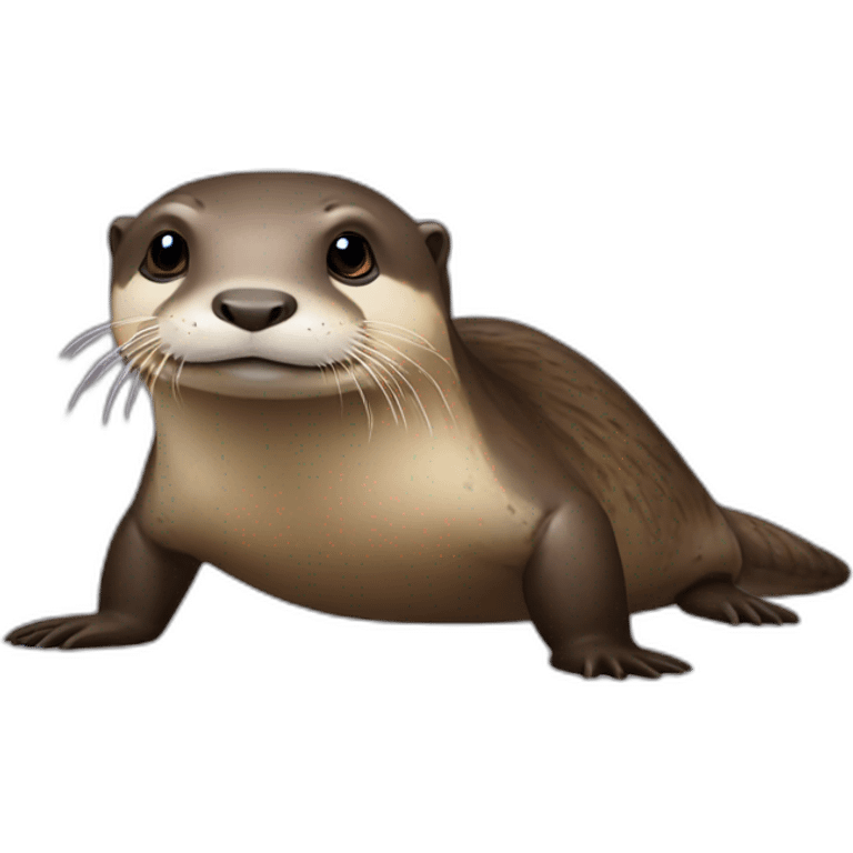 Loutre sur tortue sur elon musk emoji