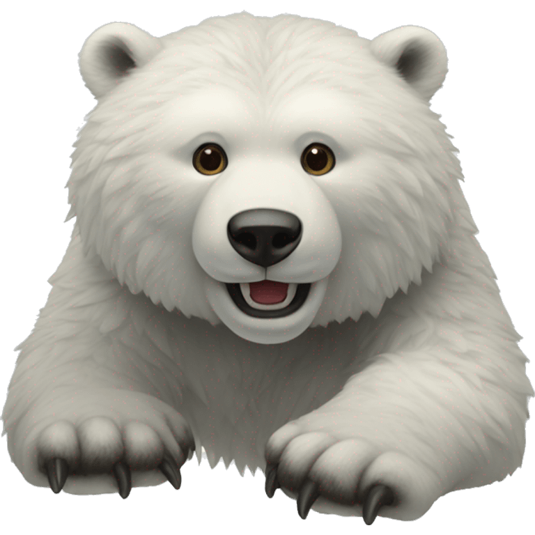 Winkender Eisbär  emoji