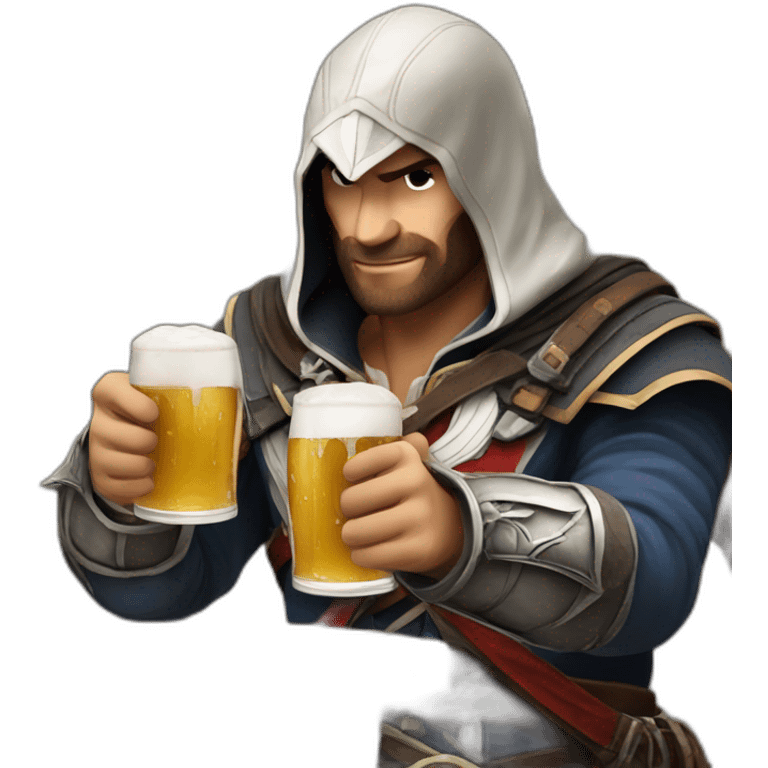 Assassinscreed-drinking-beer emoji