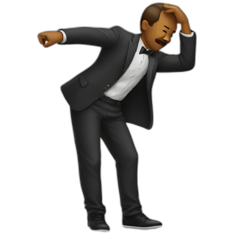 a man who do a dab emoji