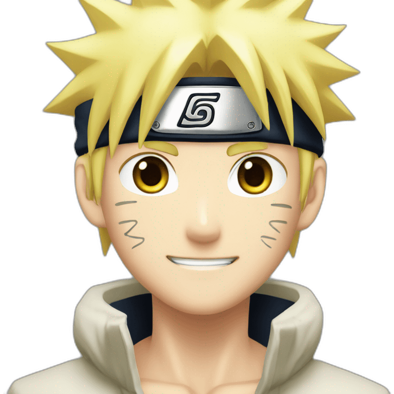 Naruto manga blond body and face emoji