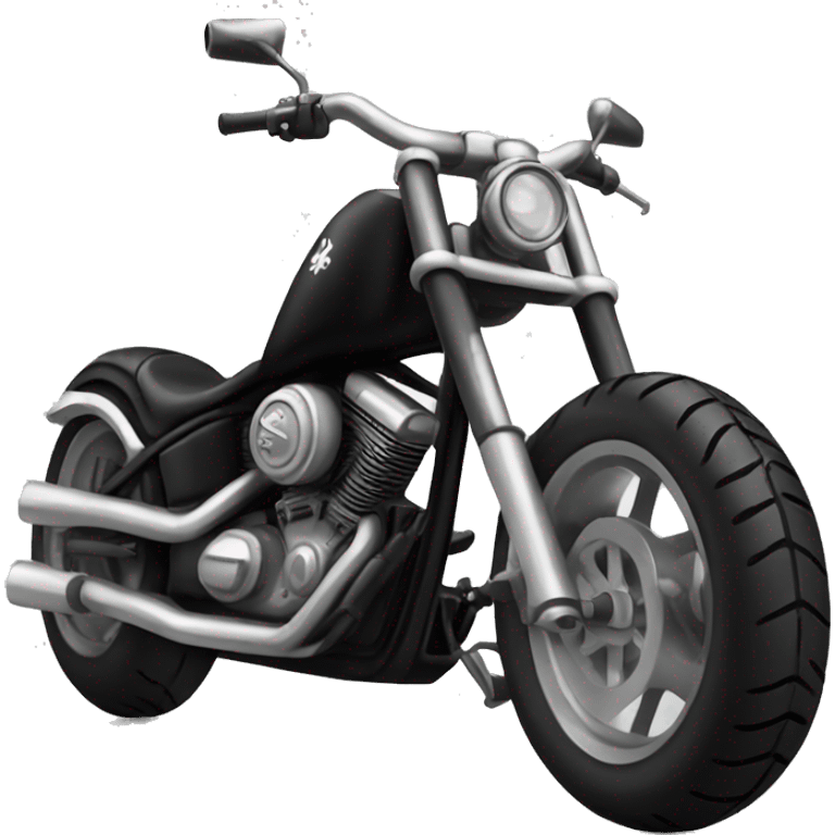 black chopper motorcycle emoji