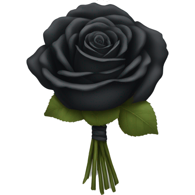 Black rose bouquet  emoji