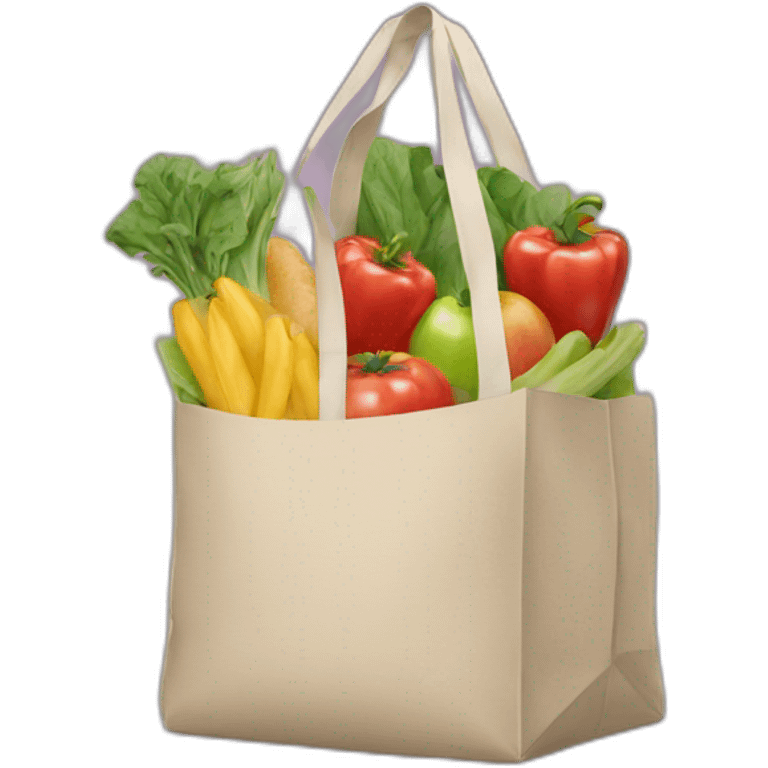 Bag of groceries emoji