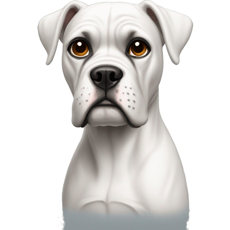 White boxer dog emoji